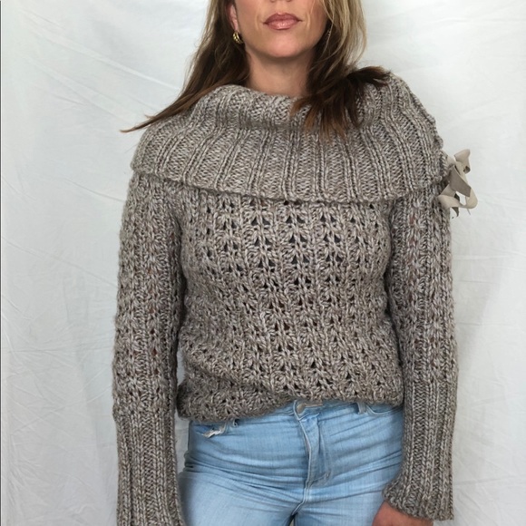 Yansi Fugel Cozy Cowl Ribboned Sweater for Women - Picture 9 of 15